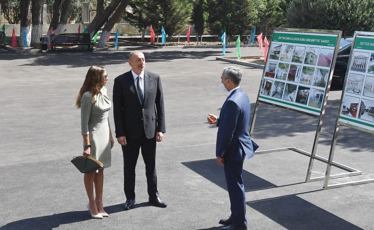 President Ilham Aliyev and first lady Mehriban Aliyeva attended opening of Sattar Bahlulzade Culture House in Surakhani district