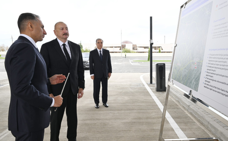 Prezident İlham Əliyev “BakuBus” MMC-nin Gəncə Avtoparkının açılışında iştirak edib 