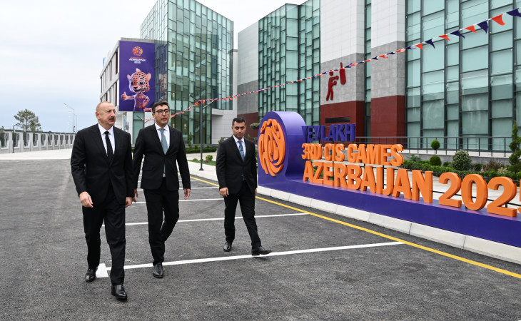 Prezident İlham Əliyev Yevlax Olimpiya İdman Kompleksinin açılışında iştirak edib 