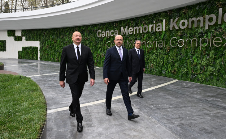 Prezident İlham Əliyev Gəncə Memorial Kompleksinin açılışında iştirak edib