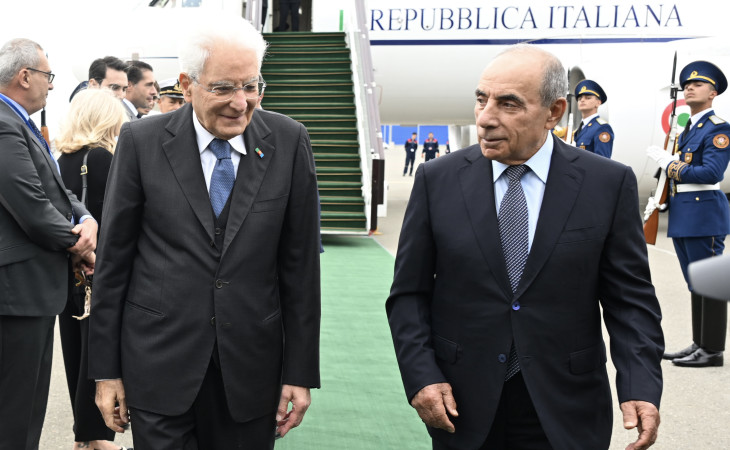 İtaliya Prezidenti Sercio Mattarella Azərbaycana rəsmi səfərə gəlib