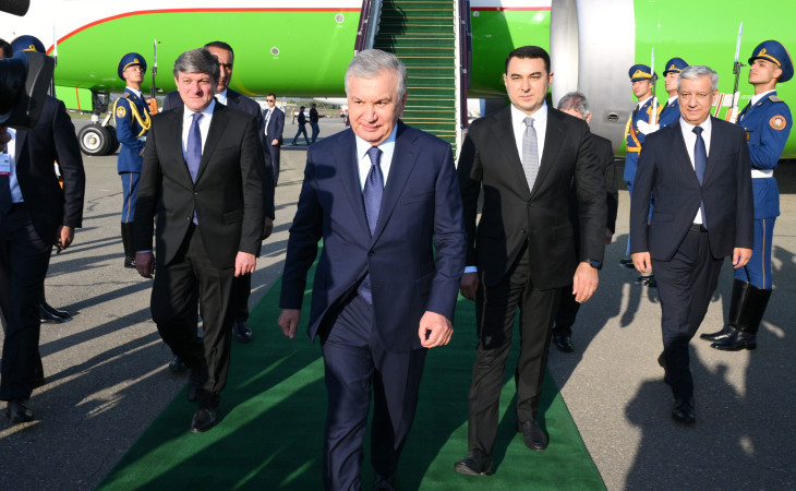 Özbəkistan Prezidenti Şavkat Mirziyoyev Azərbaycanda səfərdədir