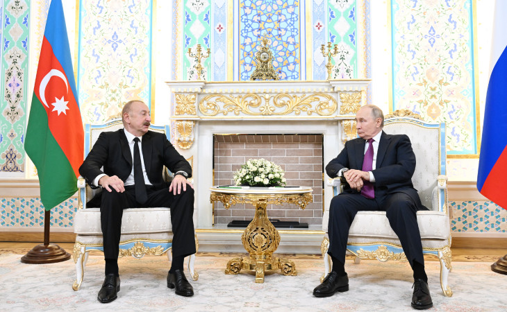 Düşənbədə Azərbaycan Prezidenti İlham Əliyevin Rusiya Prezidenti Vladimir Putinlə təkbətək görüşü keçirilir 