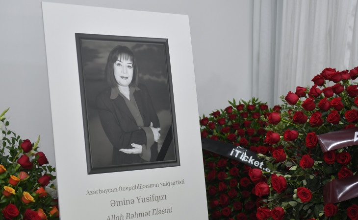 Xalq artisti Əminə Yusifqızı ilə vida mərasimi keçirilib