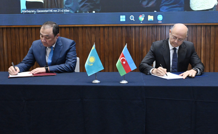 Azərbaycan və Qazaxıstan arasında ticarət-iqtisadi əməkdaşlığı üzrə Protokol imzalanıb