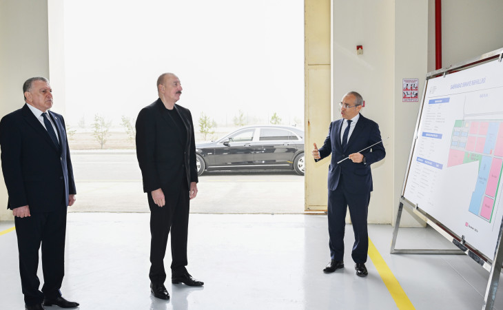 Prezident İlham Əliyev Sabirabadda aqrokimyəvi vasitələrin istehsalı müəssisəsinin fəaliyyəti ilə tanış olub