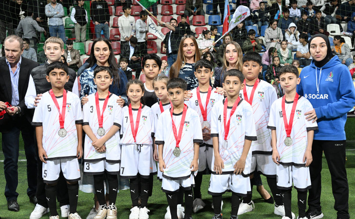 Leyla Əliyevanın təşəbbüsü ilə uşaq evlərinin komandaları arasında növbəti minifutbol turniri təşkil olunub