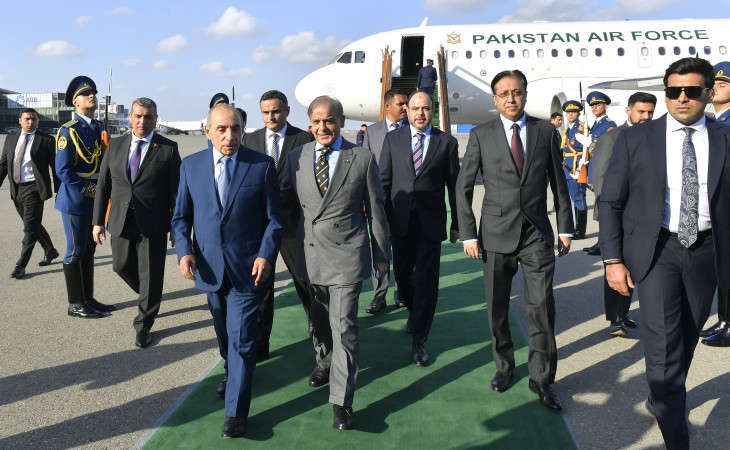 Pakistanın Baş naziri Məhəmməd Şahbaz Şərif Azərbaycana səfərə gəlib