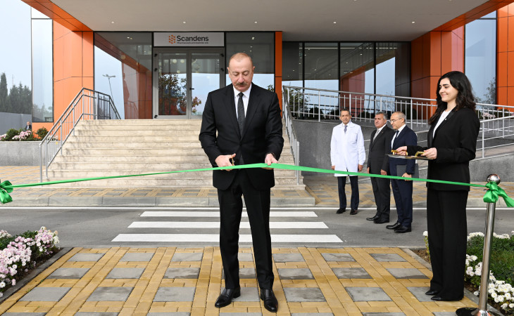 Prezident İlham Əliyev dərman preparatları istehsalı müəssisəsinin açılışında iştirak edib 