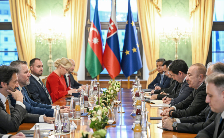 President of Azerbaijan Ilham Aliyev held expanded meeting with President of Slovakia in Bratislava