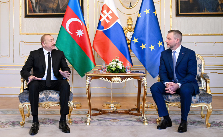 President of Azerbaijan Ilham Aliyev held one-on-one meeting with President of Slovakia