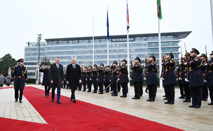 Official welcome ceremony was held for President Ilham Aliyev in Bratislava