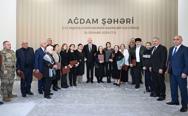 President Ilham Aliyev attended opening of second residential complex in Aghdam, met with residents