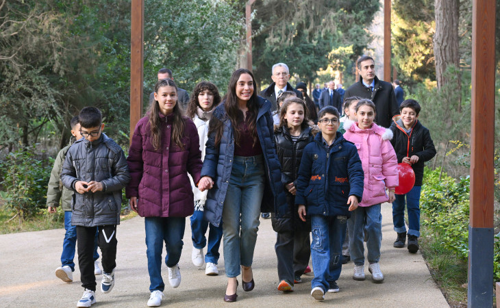 Leyla Aliyeva attends festivity for children at Central Botanical Garden