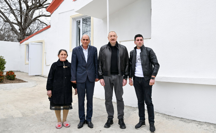 Prezident İlham Əliyev Ağdərə rayonunun Çıldıran kəndində görülmüş işlərlə tanış olub 