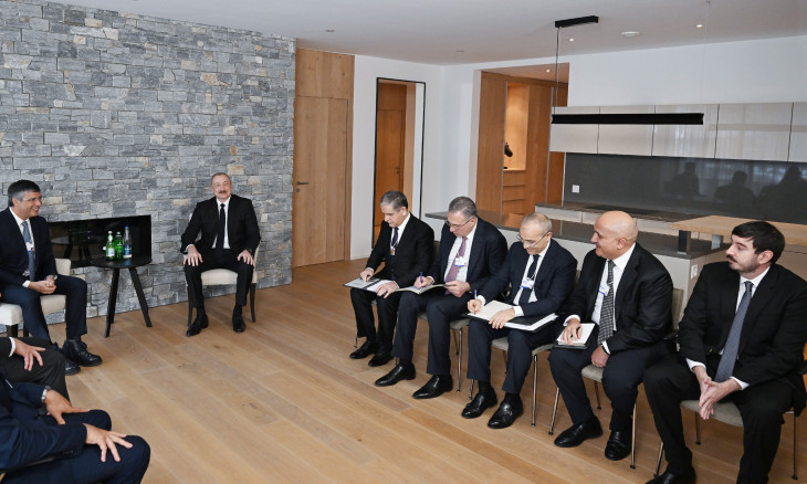 Prezident İlham Əliyev Davosda Braziliyanın “BTG Pactual” şirkətinin sədri ilə görüşüb