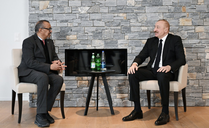 Prezident İlham Əliyevin Davosda Ümumdünya Səhiyyə Təşkilatının Baş direktoru ilə görüşü olub 