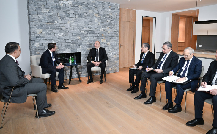 Prezident İlham Əliyev Davosda “Brookfield Asset Management” şirkətinin prezidenti ilə görüşüb