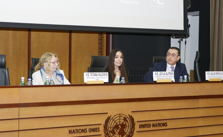 Leyla Aliyeva attends discussions on environmental problems of Caspian Sea in Geneva