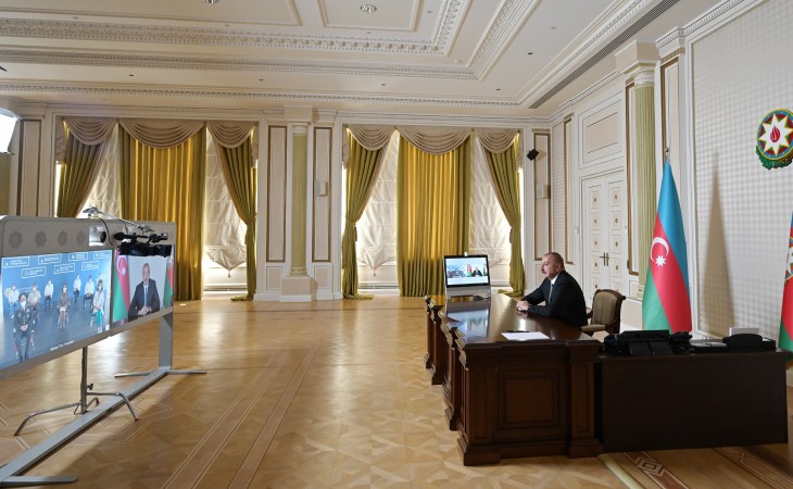 President Ilham Aliyev inaugurated in a video format another modular hospital for treatment of coronavirus patients
