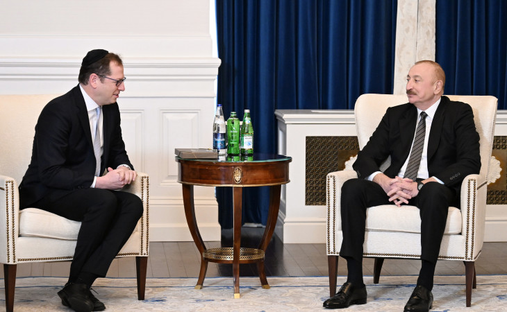 Prezident İlham Əliyev Vaşinqtonda Amerika İsrail İctimai Əlaqələr Komitəsinin icraçı direktoru və digər rəhbər heyəti ilə görüşüb