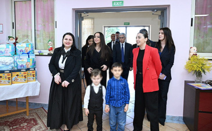 Leyla Əliyeva Tiranada “Hannah və Rosafa” uşaq evini və 
