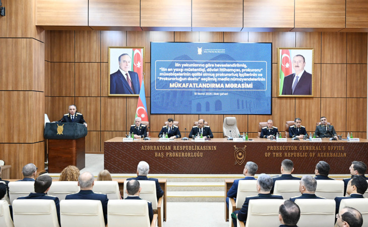 Prokurorluq əməkdaşlarına və media qurumlarına mükafatlar təqdim olunub