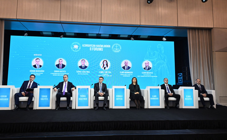 Azərbaycan Hakimlərinin II Forumu çərçicəsində birinci panel müzakirə keçirilib