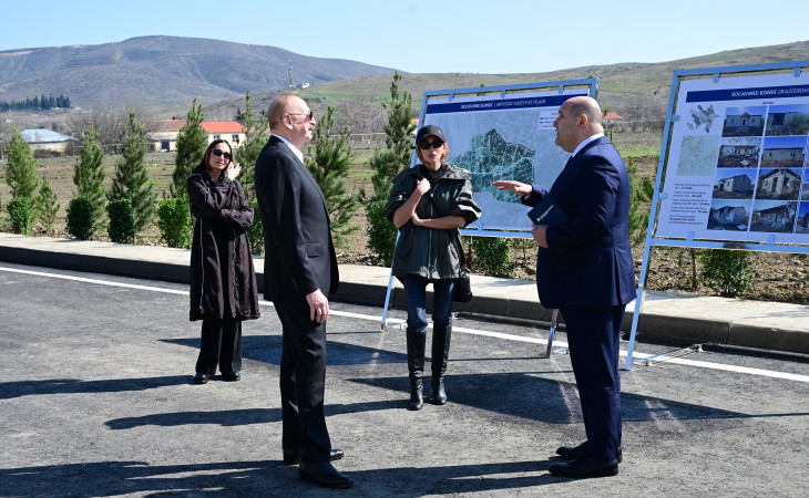 President Ilham Aliyev inspected reconstruction progress in Khojavend village
