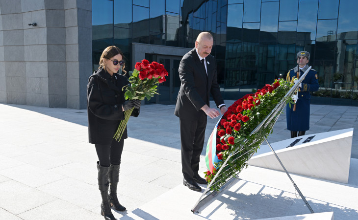 Prezident İlham Əliyev Xocalı Soyqırımı Memorialının açılışında iştirak edib