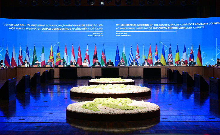 President Ilham Aliyev attends 12th Southern Gas Corridor Advisory Council Ministerial Meeting and 4th Green Energy Advisory Council Ministerial Meeting