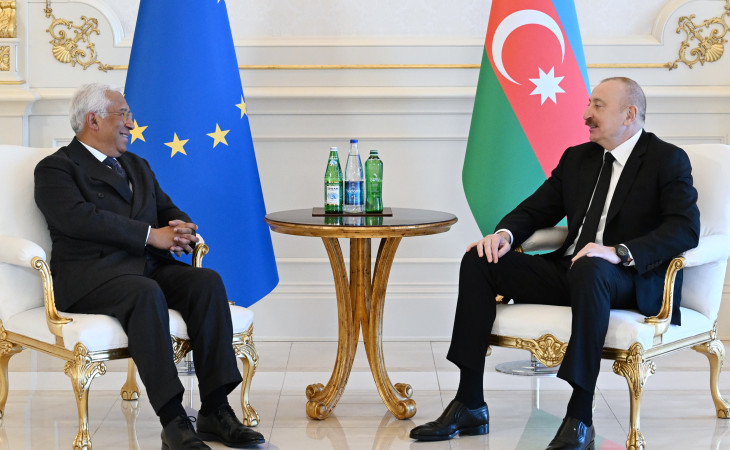 Prezident İlham Əliyevin Avropa İttifaqı Şurasının Prezidenti ilə təkbətək görüşü olub