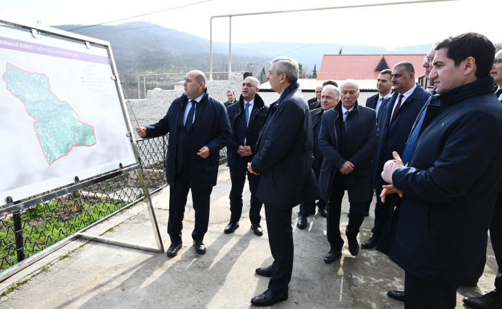 Əlaqələndirmə Qərargahının üzvləri Xocavəndin Quzeyxırman kəndində aparılan təmir-bərpa işləri ilə tanış olublar