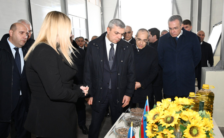Xocavəndin Qırmızı Bazar qəsəbəsində yerləşən günəbaxan yağları zavoduna baxış keçirilib