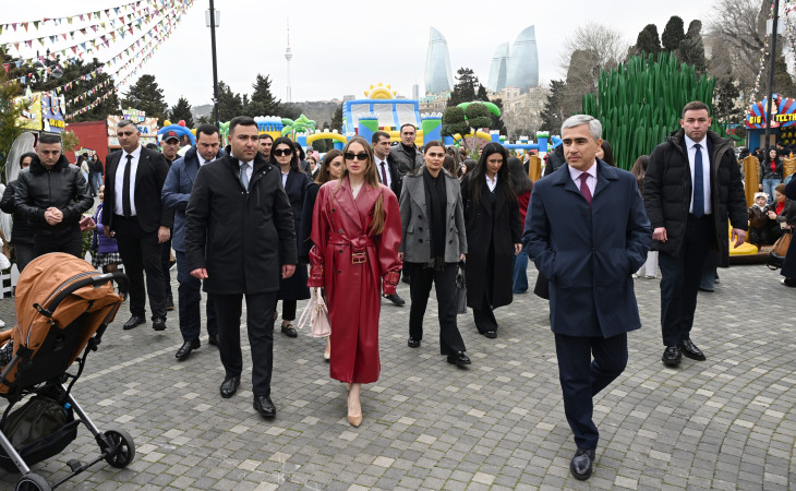 Alena Əliyeva Novruz yarmarkasını ziyarət edib
