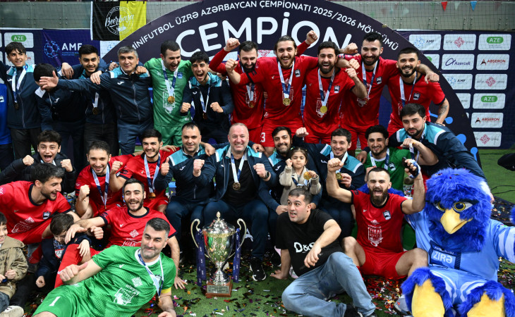 Minifutbol üzrə Azərbaycan çempionu mükafatlandırılıb