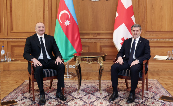 President Ilham Aliyev held one-on-one meeting with President of Georgia Mikheil Kavelashvili