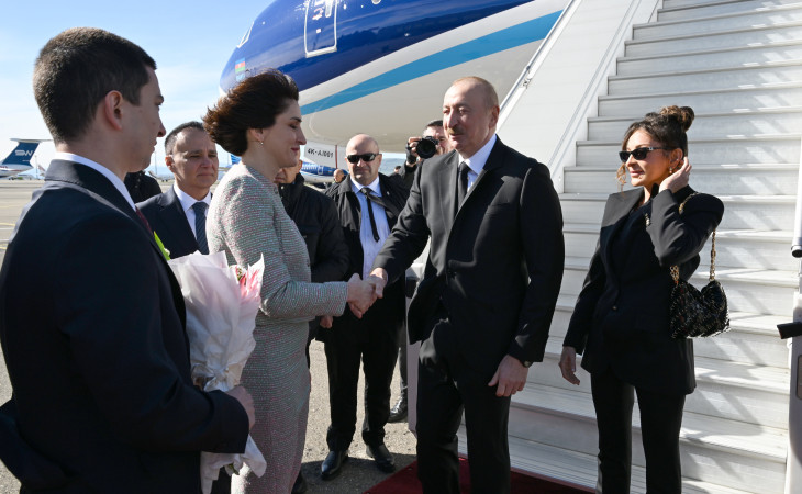 President Ilham Aliyev arrived in Georgia on state visit