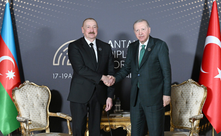 Antalyada Azərbaycan Prezidenti İlham Əliyevlə Türkiyə Prezidenti Rəcəb Tayyib Ərdoğanın görüşü keçirilib