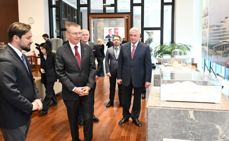 Latviya Prezidenti Edqars Rinkeviçs “Bakı Ağ Şəhər”də olub