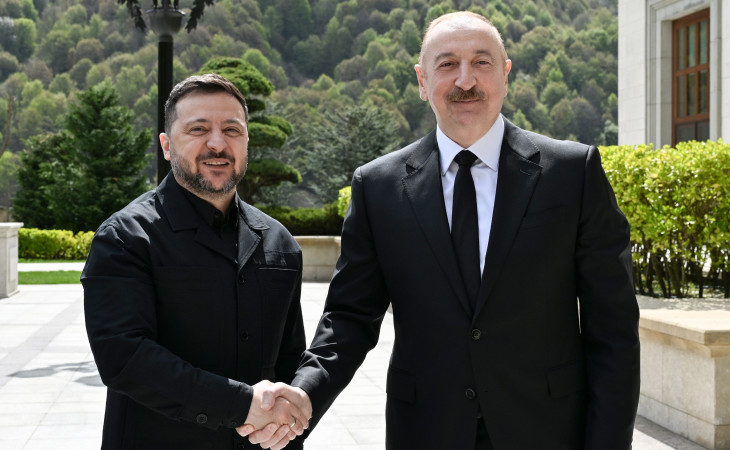 Qəbələdə Azərbaycan Prezidenti İlham Əliyevin Ukrayna Prezidenti ilə təkbətək və geniş tərkibdə görüşü olub