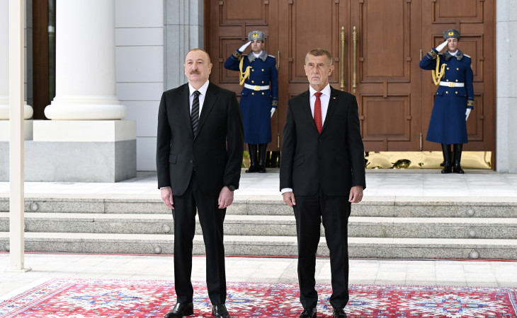 Official welcome ceremony held for Prime Minister of the Czech Republic Andrej Babiš in Gabala