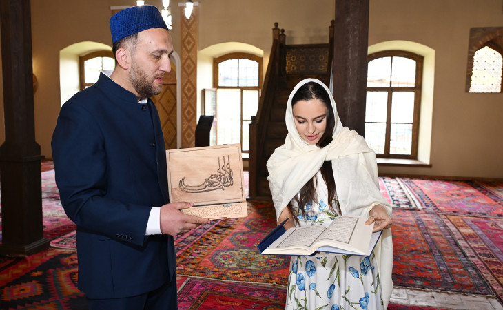 Leyla Aliyeva and Arzu Aliyeva visit Sheki Khan’s Mosque Complex