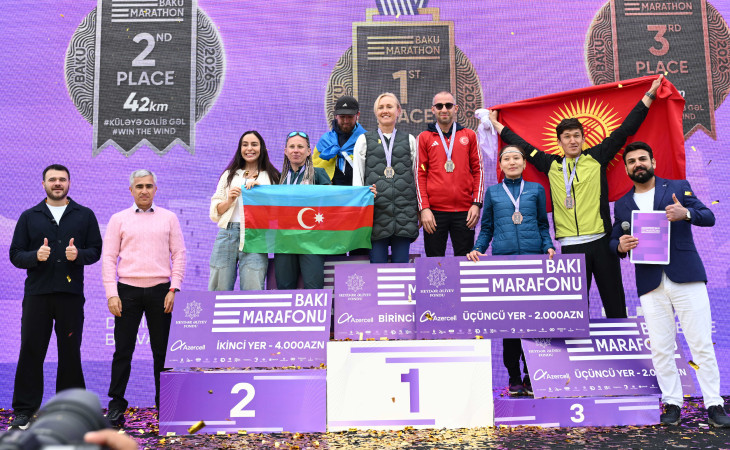 Heydər Əliyev Fondunun təşəbbüsü ilə keçirilən “Bakı Marafonu 2026”da mükafatlandırma mərasimi olub