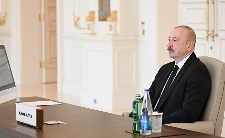 Президент Ильхам Алиев выступил в формате видеосвязи на 8-м Саммите Европейского политического сообщества 