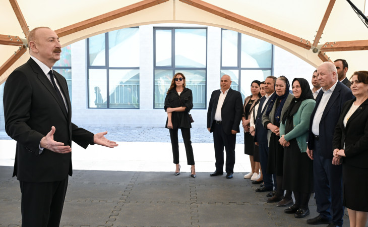 Prezident İlham Əliyev və birinci xanım Mehriban Əliyeva Cəbrayıl rayonunun Şükürbəyli kəndinə köçən sakinlərlə görüşüblər