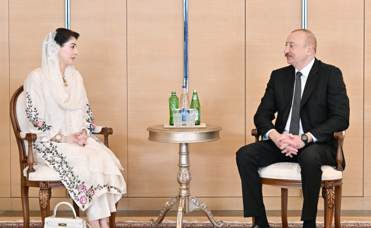 Prezident İlham Əliyev Pakistanın Pəncab əyalətinin Baş nazirini qəbul edib