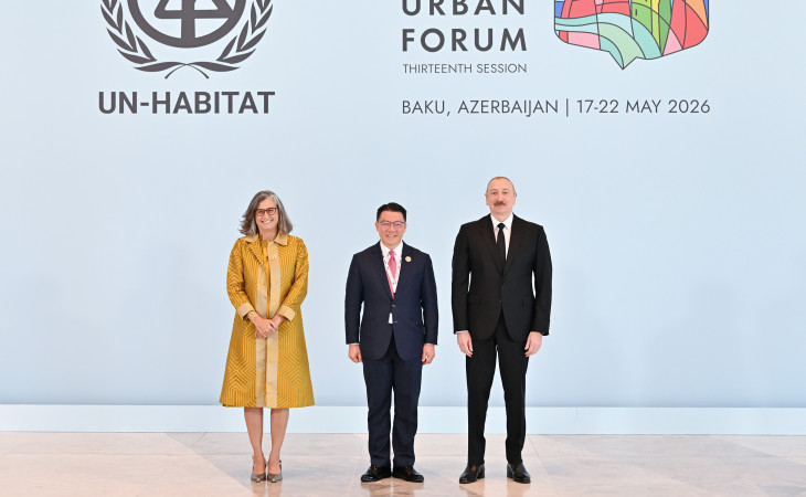 Bakıda Ümumdünya Şəhərsalma Forumunun 13-cü Sessiyasının açılış mərasimi keçirilir Prezident İlham Əliyev çıxış edib  