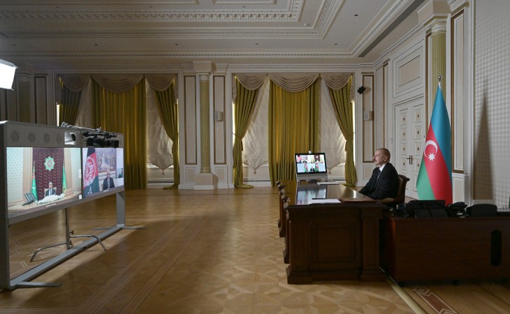 Azerbaijani, Afghan, Turkmen presidents met through videoconferencing
