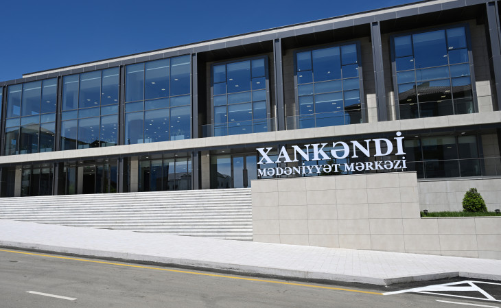 Xankəndidə əsaslı şəkildə yenidən qurulmuş Mədəniyyət Mərkəzinin açılışı